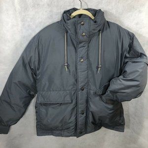 St. John's Bay Men's Gray Full Zip Goose Feathers Puffer Jacket Size L